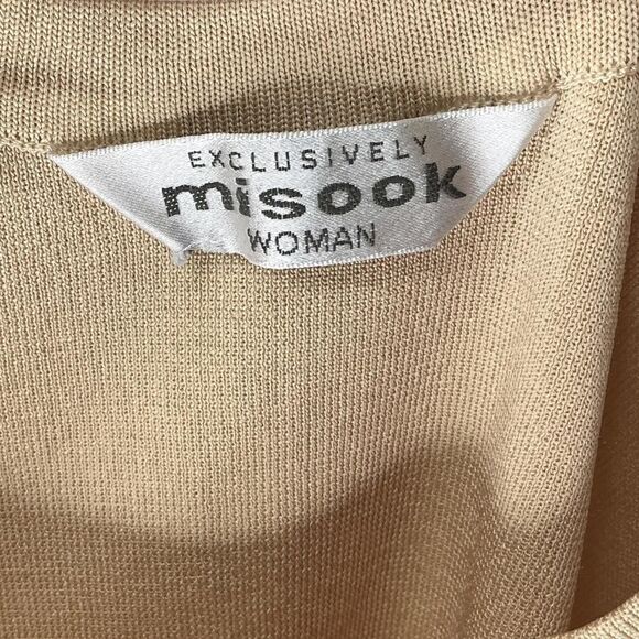 Exclusively Misook Tank Top Women 1X Beige Signature Knit Scoop Neck Shell - Picture 5 of 5